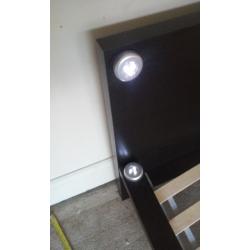 Black bed with light- strong frame
