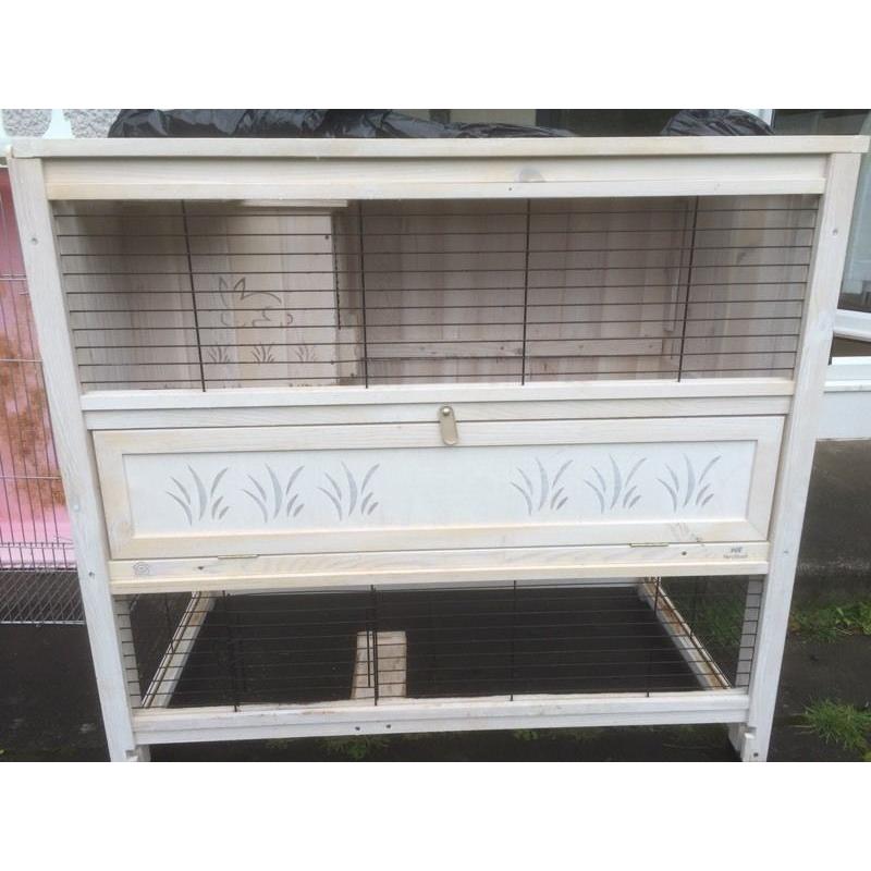 Two tier indoor rabbit hutch