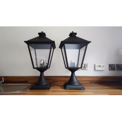 Pair of Turin Grande Pedestal verdi lights for sale