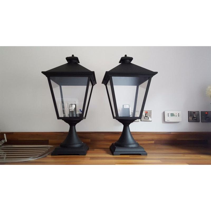 Pair of Turin Grande Pedestal verdi lights for sale