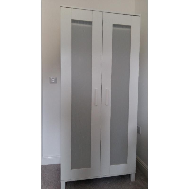 IKEA Aneboda white single wardrobe (180x81x50cm) & pair of chest of drawers (100x80x40cm)
