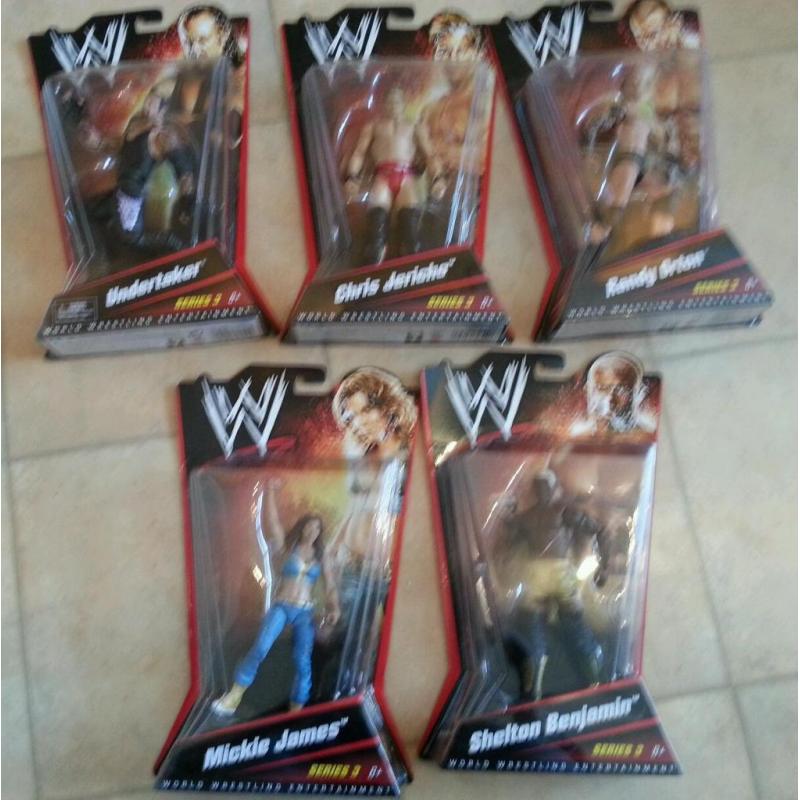 WWE Mattel Basics New Boxed MOC Wrestling Figures (Individually Priced in listing)