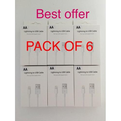 100% Genuine Apple Sync & Charger USB Data Cable For iPhone 6Plus, 6 & 5c 5s