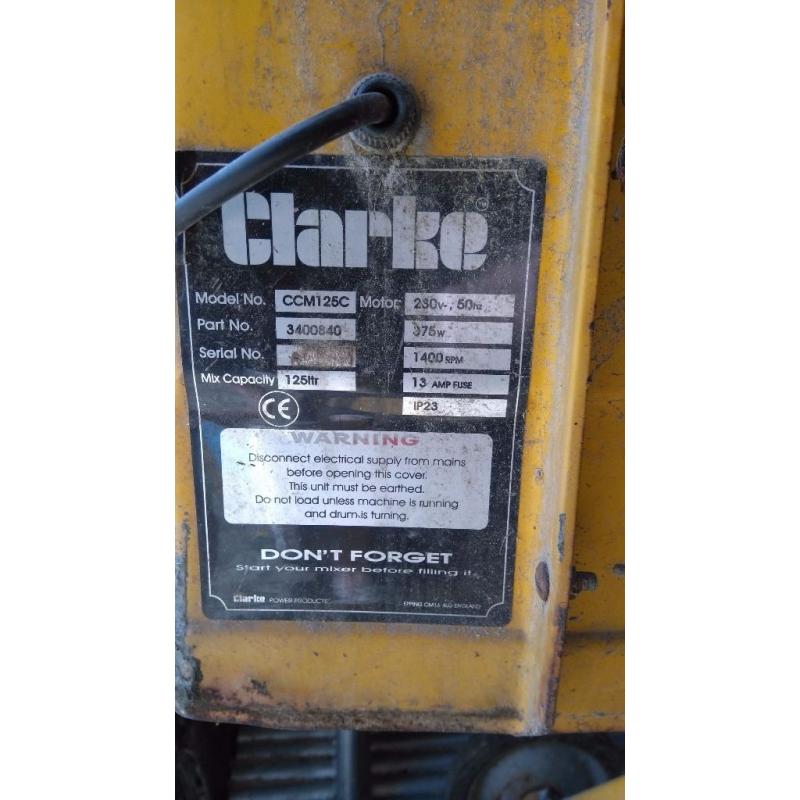 Clarke CCM125 electric cement mixer