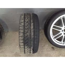 Newly Re-paintd 19" Audi alloys with tyres 255 35 zr19 , multispoke a3 / a4 / a6, removed from an A6