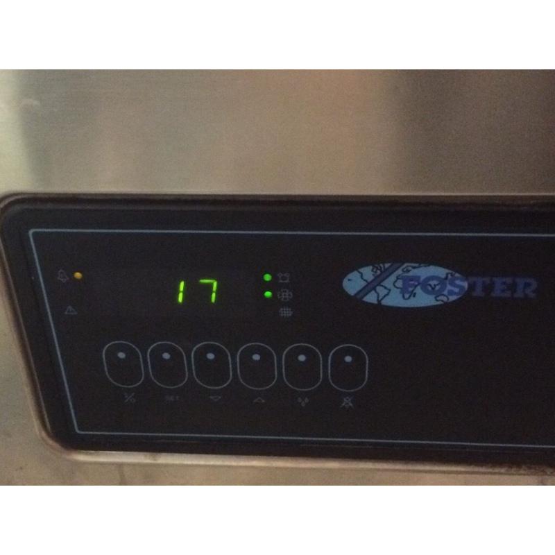 Stainless Steel Worktop Fridge. Complete with Settings & Wheels. In Great and Working Condition.