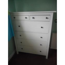 HEMNES Chest of 6 drawers, white