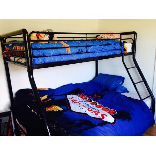 Bunk beds and double mattress