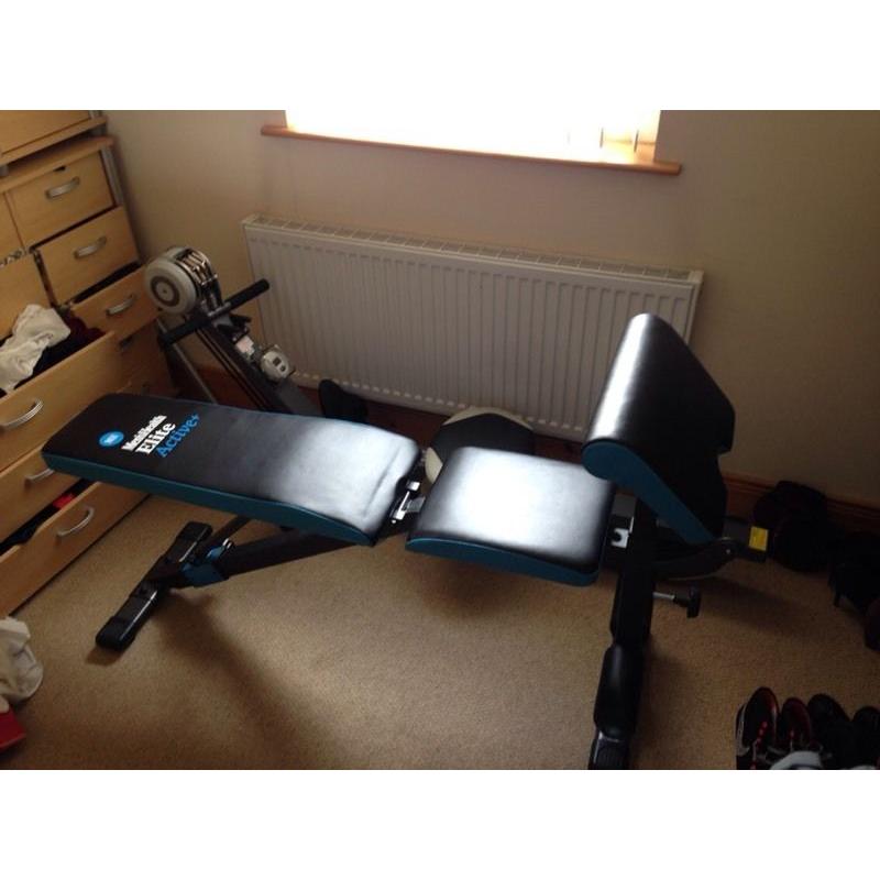 Men's Health Exercise Bench w/ Preacher Rest