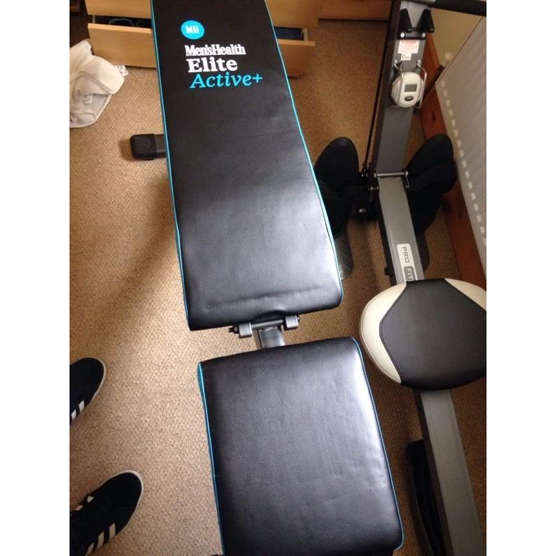 Men's Health Exercise Bench w/ Preacher Rest