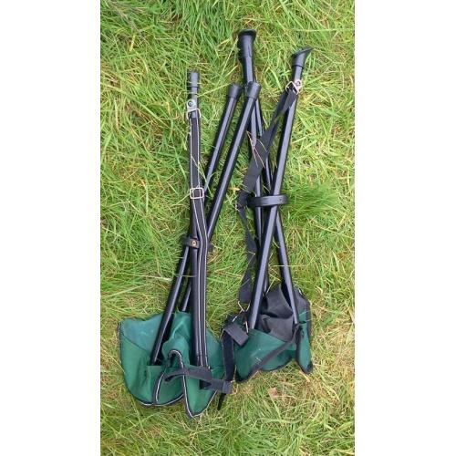 Two camping seats, matching, carry strap
