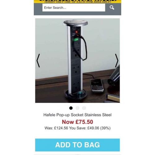 Hafele pop up socket