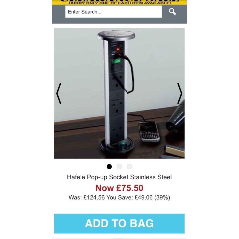 Hafele pop up socket