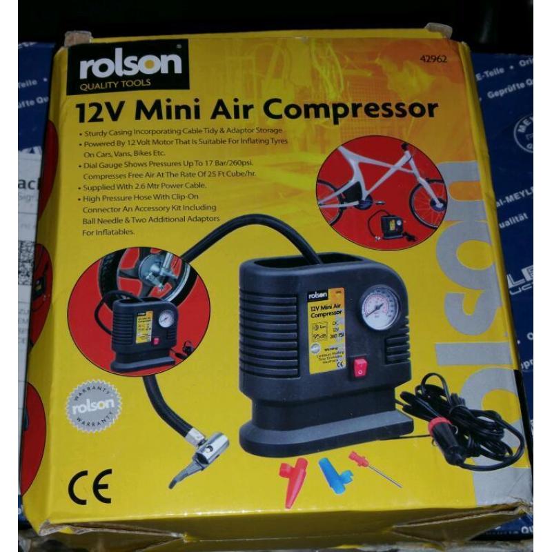 12v mini air compressor rolson