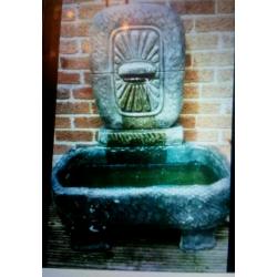 Henri studios water feature fountain solid stone