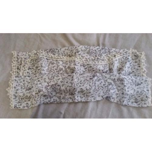 French Connection women’s cream shawl with dark beige print