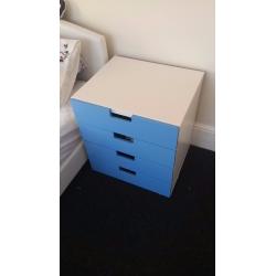 Colourful wardobe x 2 and bedside drawers x 2 (Ikea Stuva)