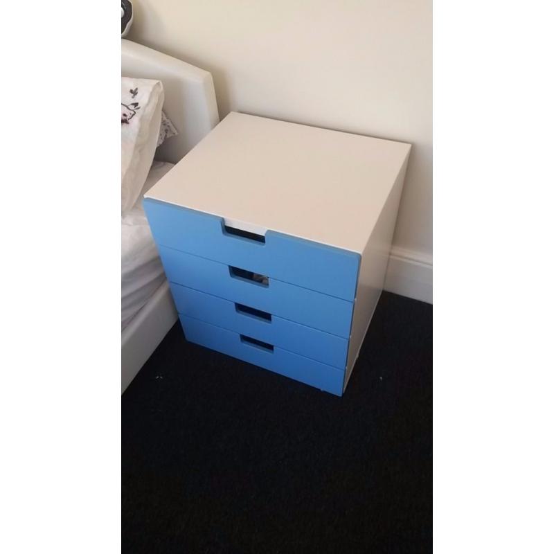 Colourful wardobe x 2 and bedside drawers x 2 (Ikea Stuva)