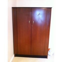 Lockable double wardrobe
