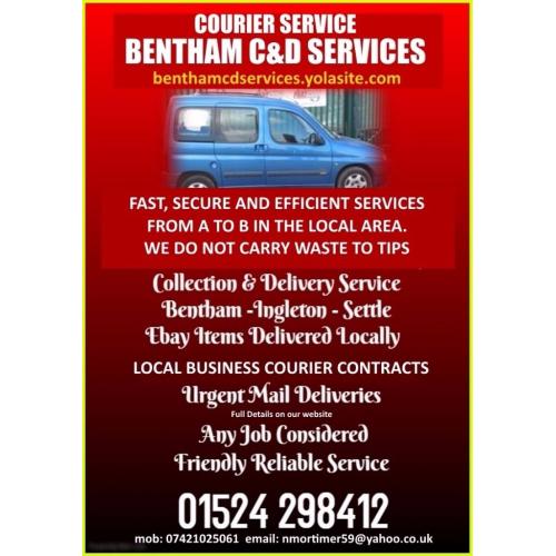 C&D SERVICES - Your LOCAL Courier for Skipton, Craven, Bentham, Ingleton, Kirkby Lonsdale