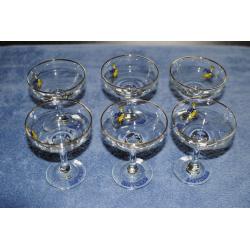 Babycham Glasses Full Set Of Six Retro Vintage Late 60s