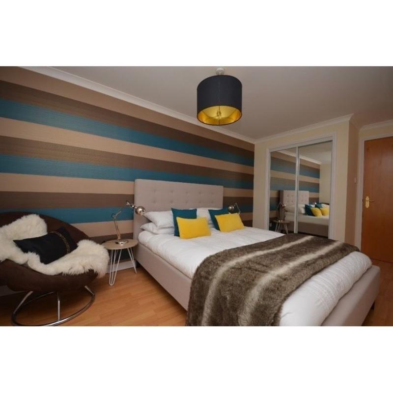 Designer Kingsize Bed with Button Back Upholstered Headboard