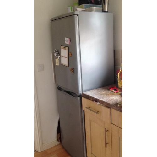 Hotpoint silver fridge freezer