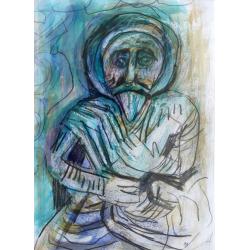 Original Watercolour/Wax/Graphite Painting signed by the popular artist Anthea Stilwell