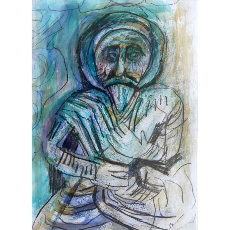 Original Watercolour/Wax/Graphite Painting signed by the popular artist Anthea Stilwell