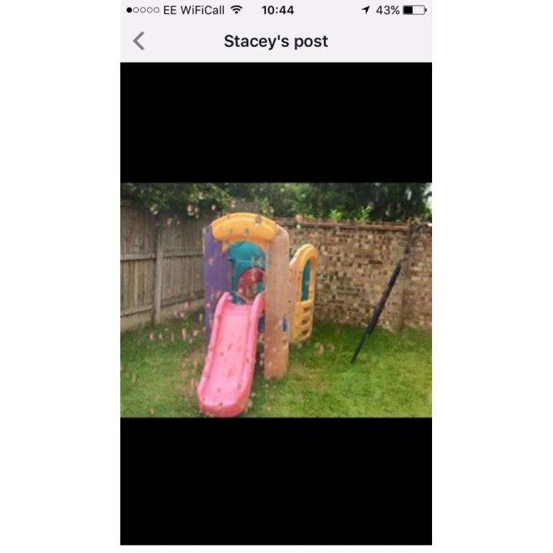 Little tikes play climbing slide frame