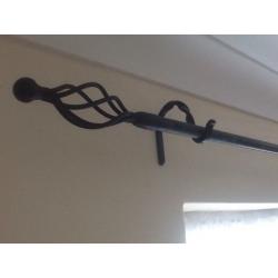 Curtain rail and tie backs