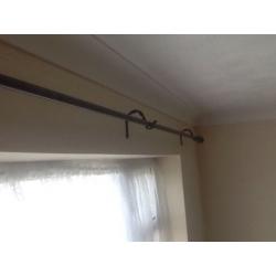 Curtain rail and tie backs
