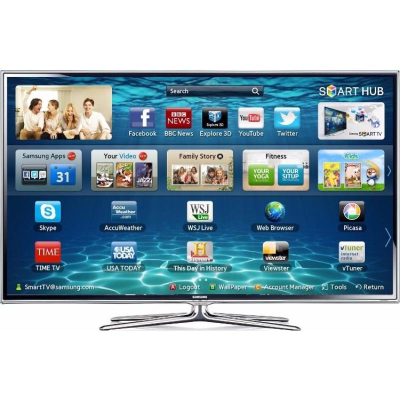 55" Samsung 3D Smart TV not the cheap model - with 7 3D Glasses Hardley used