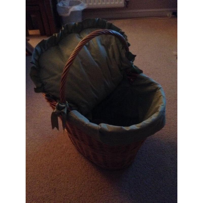 Large picnic basket with cushion