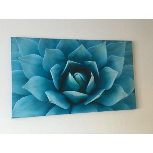 Teal Canvas flower