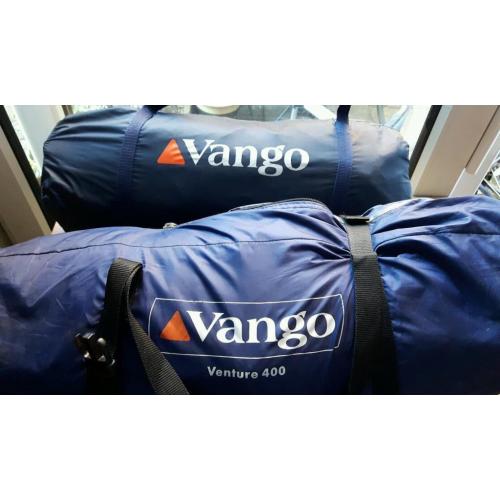 2 x Vango tents- 1 Large Venture 400 + 2 man