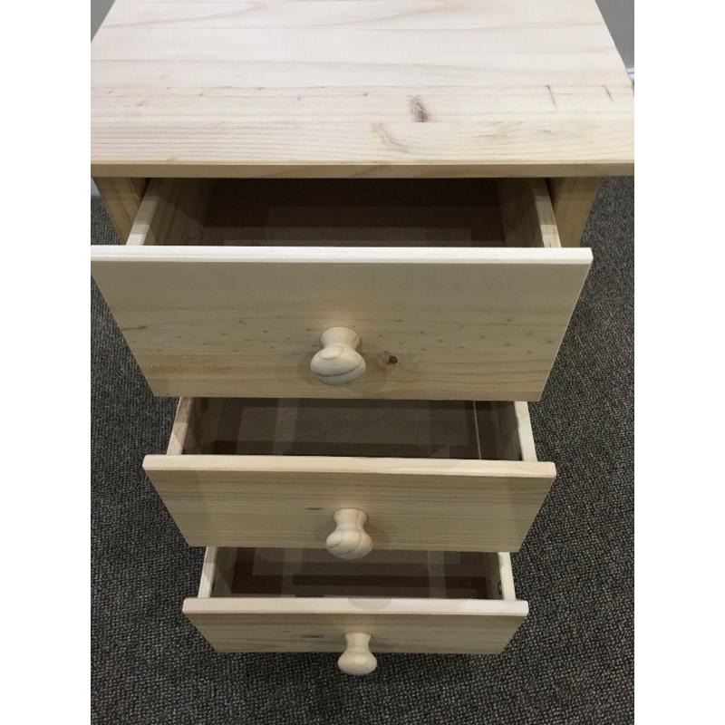 3 draw bedside cabinet for sale