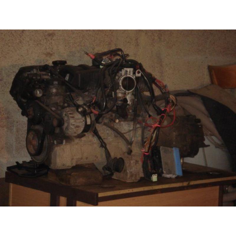 BMW 2.5i engine and gear box.