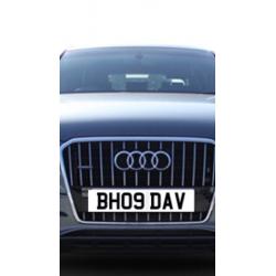 BH09 DAV Private reg registration cherished current style car number plate Celtic Dave Davie bhoy
