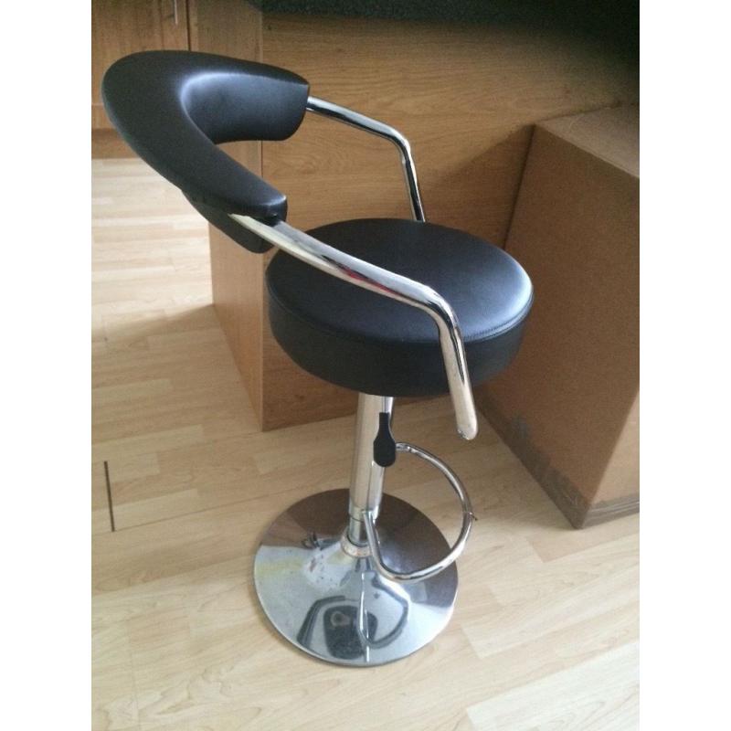 Black Gas lift Bar stool