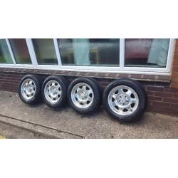 MERCEDES 5 STUD ALLOYS AND TYRES
