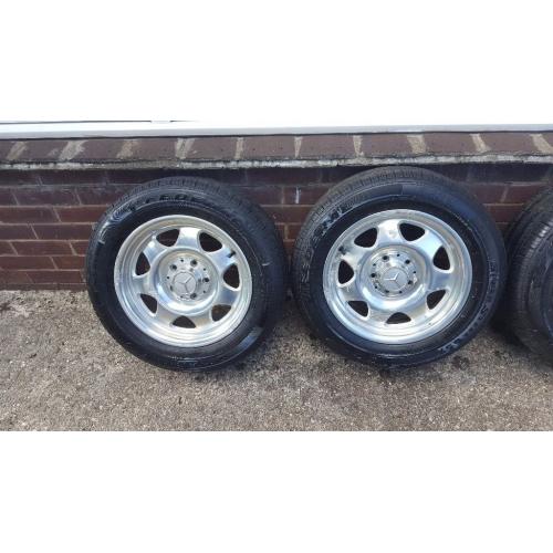 MERCEDES 5 STUD ALLOYS AND TYRES