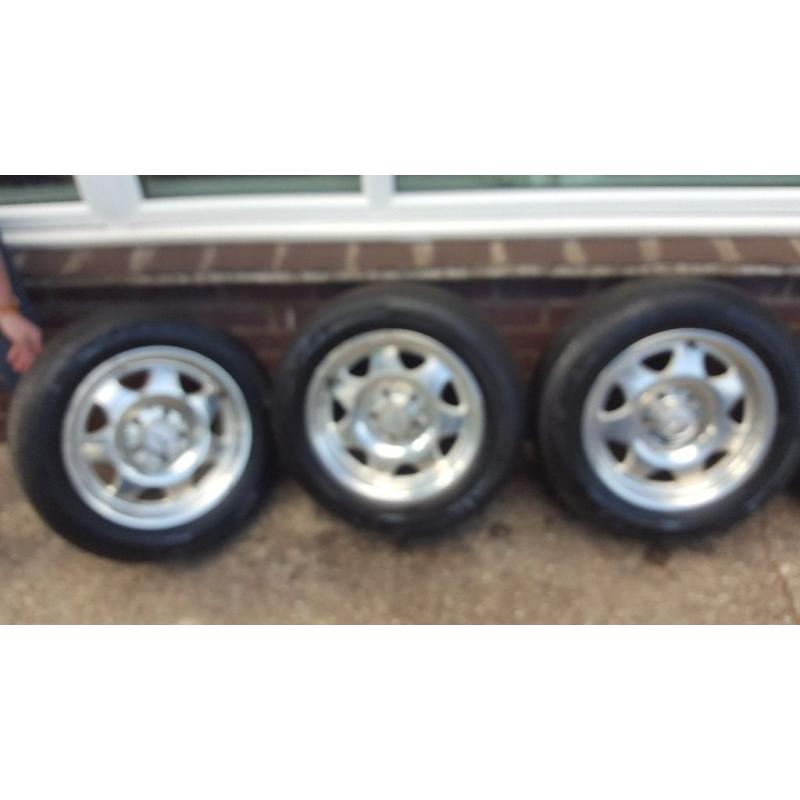 MERCEDES 5 STUD ALLOYS AND TYRES
