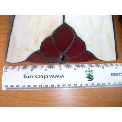 PAIR SQUARE TAPERED GLASS LAMP SHADES