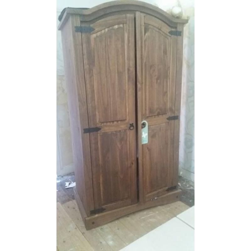 Dark Pine Wardrobe.