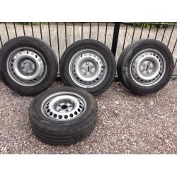 VW T5 steel wheels with part worn tyres 205/65 R16C