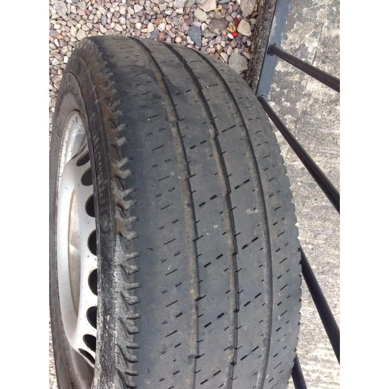 VW T5 steel wheels with part worn tyres 205/65 R16C