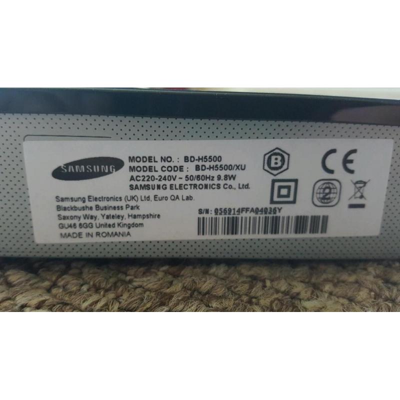samsung bd-h5500 3d blu ray player