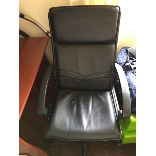 Computer desk and swivel chair