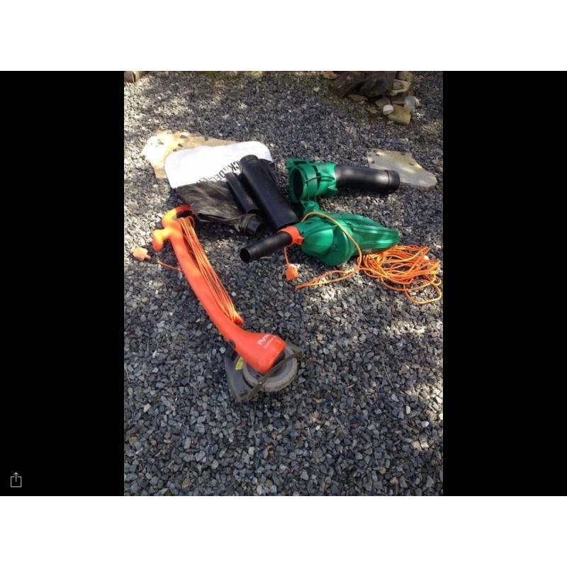 Black and decker leaf blower and flymo strimmer for sale